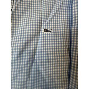 Vinyard Vines Whale Shirt Blue and White Medium